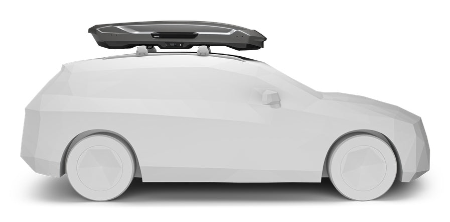 Thule Motion 3 XL low – Dachbox Hartschale, 400 l, 89 × 36 × 216 cm, Grau
