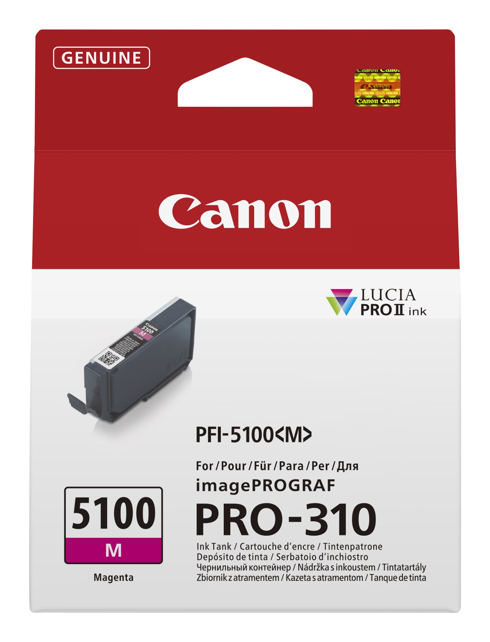 Canon PFI-5100 Magenta Tintenpatrone (Original) – 14,4 ml – für Canon imagePROGRAF PRO-310
