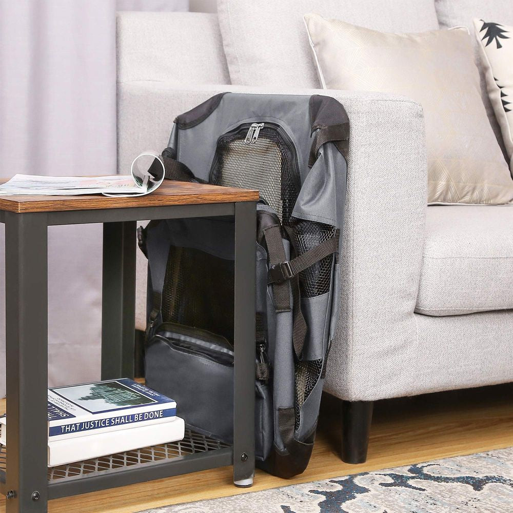 Feandrea Transportbox – herausnehmbarer Boden, belüftet – für Katze, Hund, Kleintier – 70×52×52 cm – grau