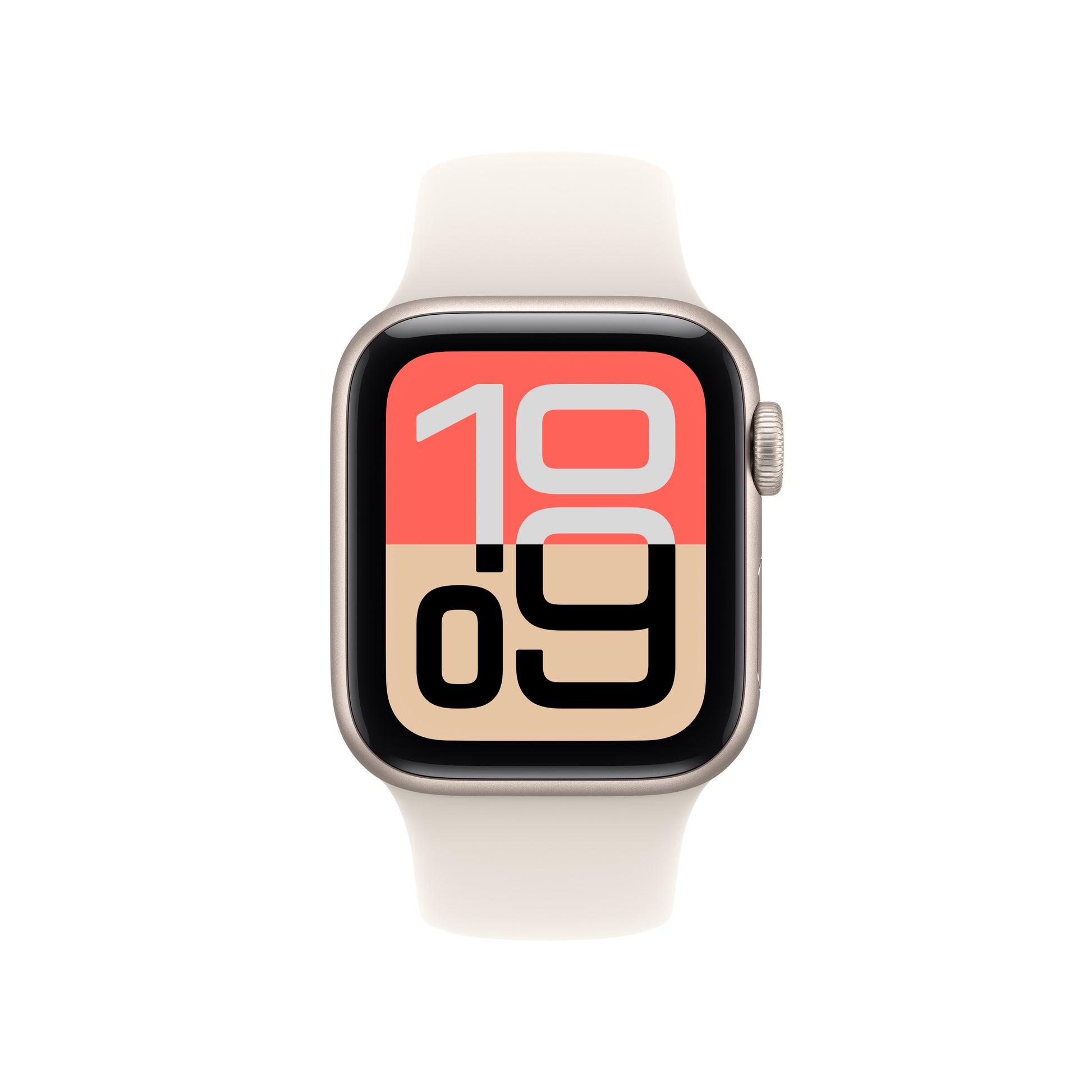 Apple Watch SE 40 mm GPS – Aluminium Beige, Sportarmband, Starlight, S/M, 50 m, für iPhone