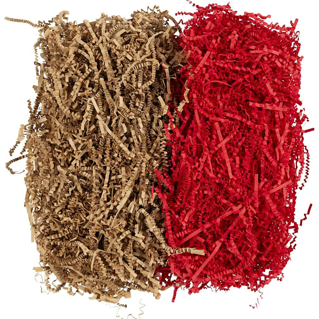 Creativ Company Papierstreifen – 0,1 kg – 3 mm – braun, rot – 1 Stück