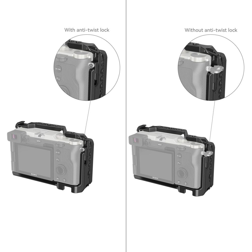 SmallRig 3212B Cage – für Sony Alpha 7C – Aluminium, Schwarz – 140 × 90,5 × 65,5 mm