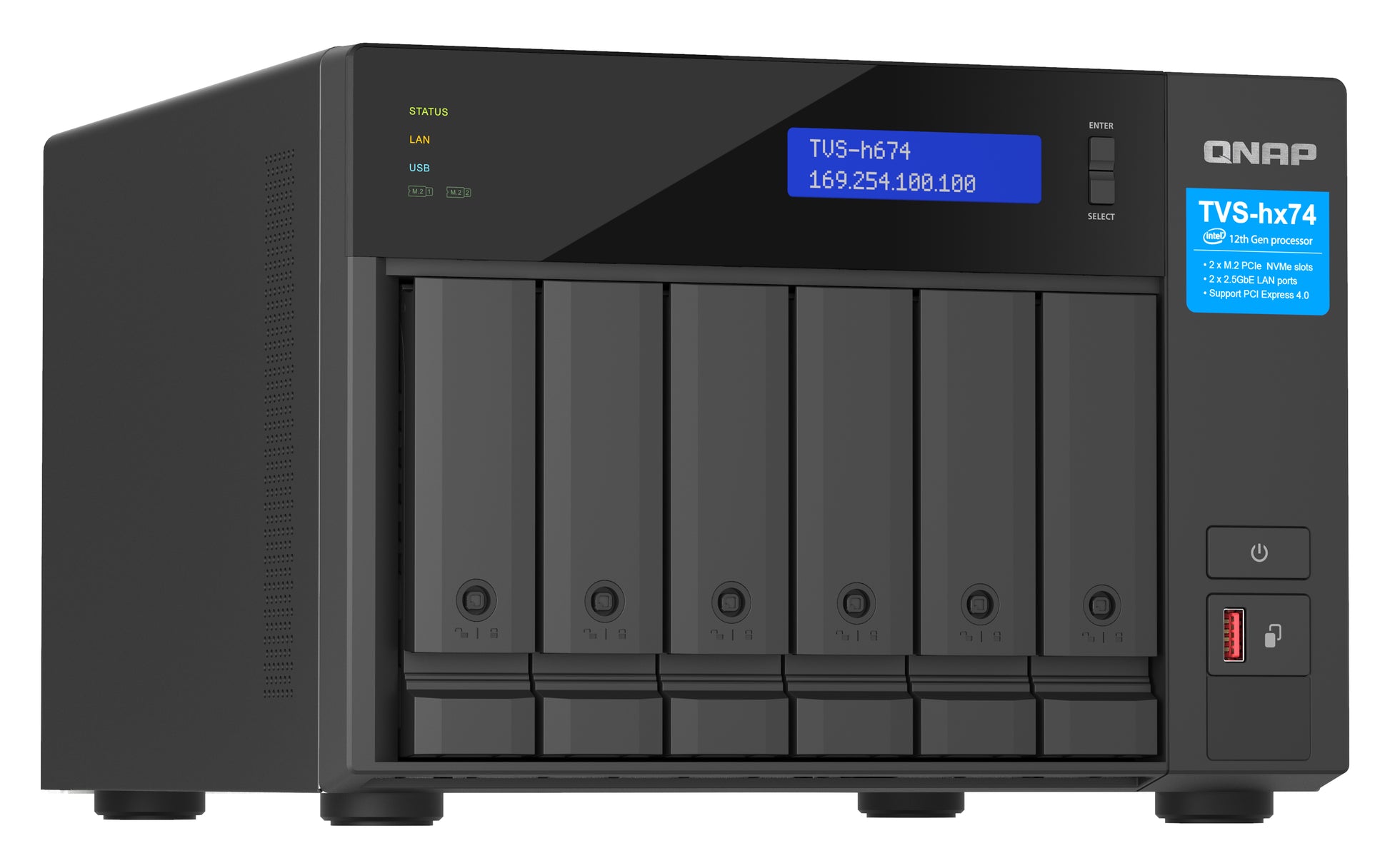 QNAP TVS-h674-i5-32G Speichergerät – 32 GB RAM, 6 Bay