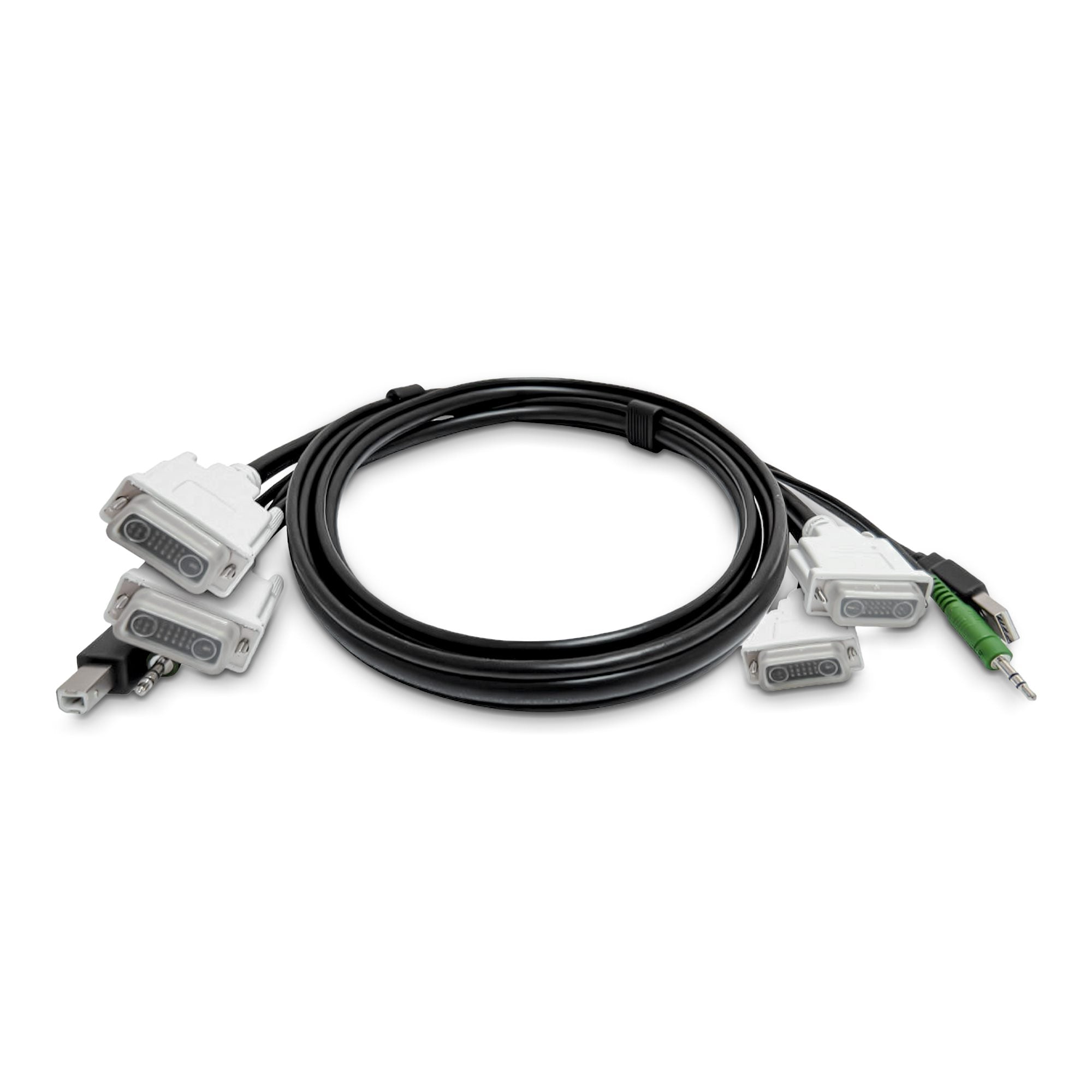 StarTech.com SK2DVMMKVM06-TAA – Dual-DVI KVM-Kabel, USB, 3,5 mm Audio, 1,8 m