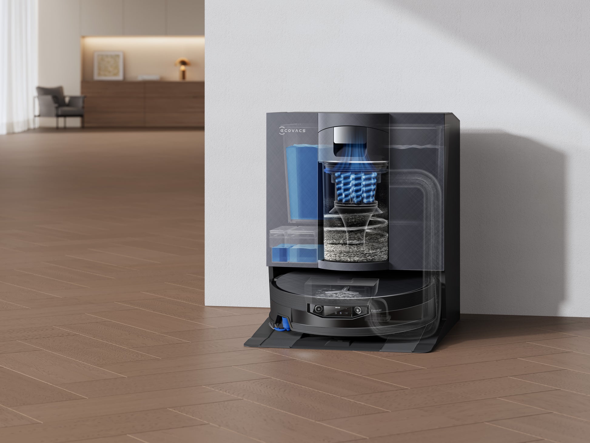 Ecovacs Saugroboter DEEBOT X12 OmniCyclone, mit Absaugstation, mit Wischfunktion – 22000 Pa, 497 min