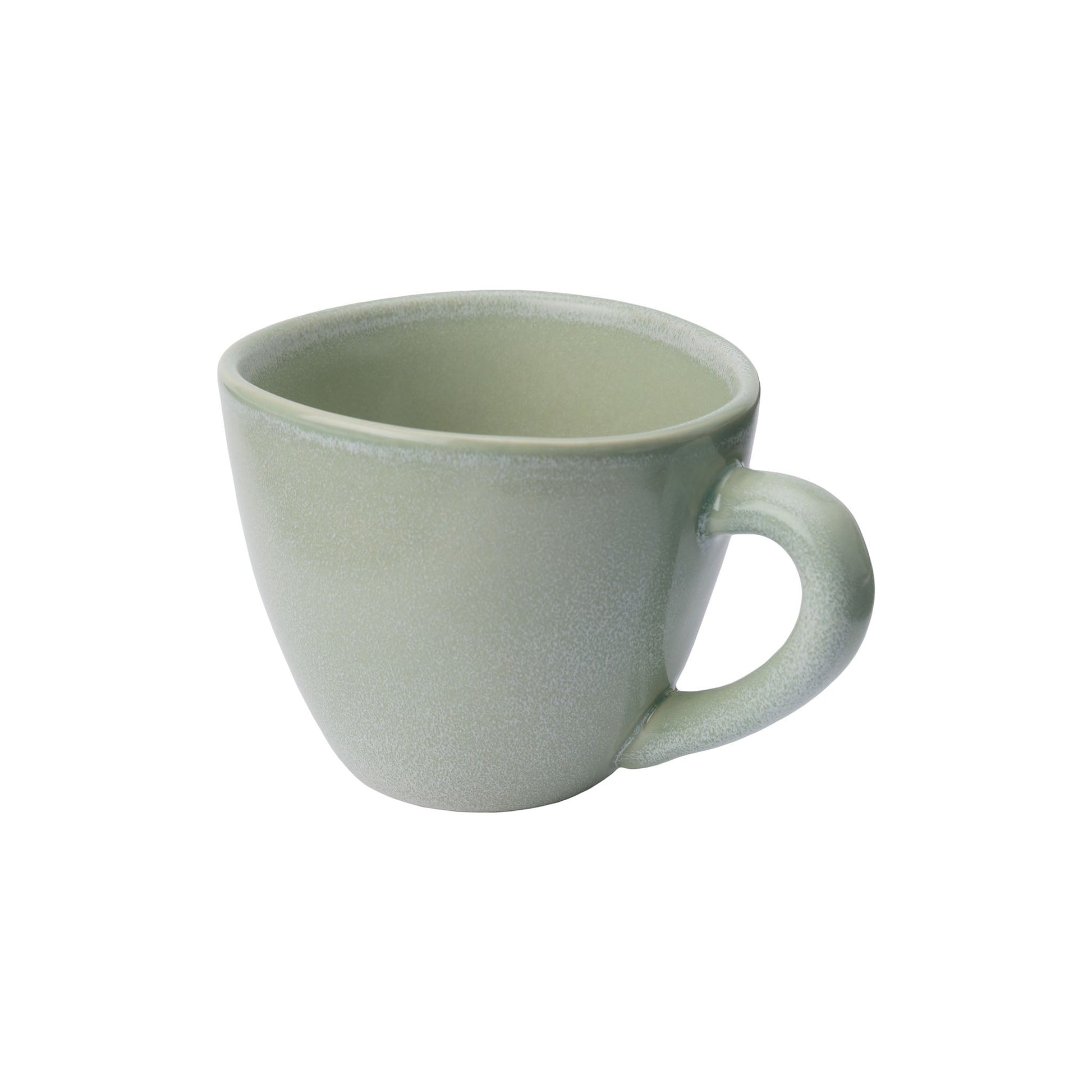 URBANARA Kaffeetasse – 0,20 l, Steingut, Pistazie, spülmaschinenfest, mikrowellengeeignet, 4 Stück
