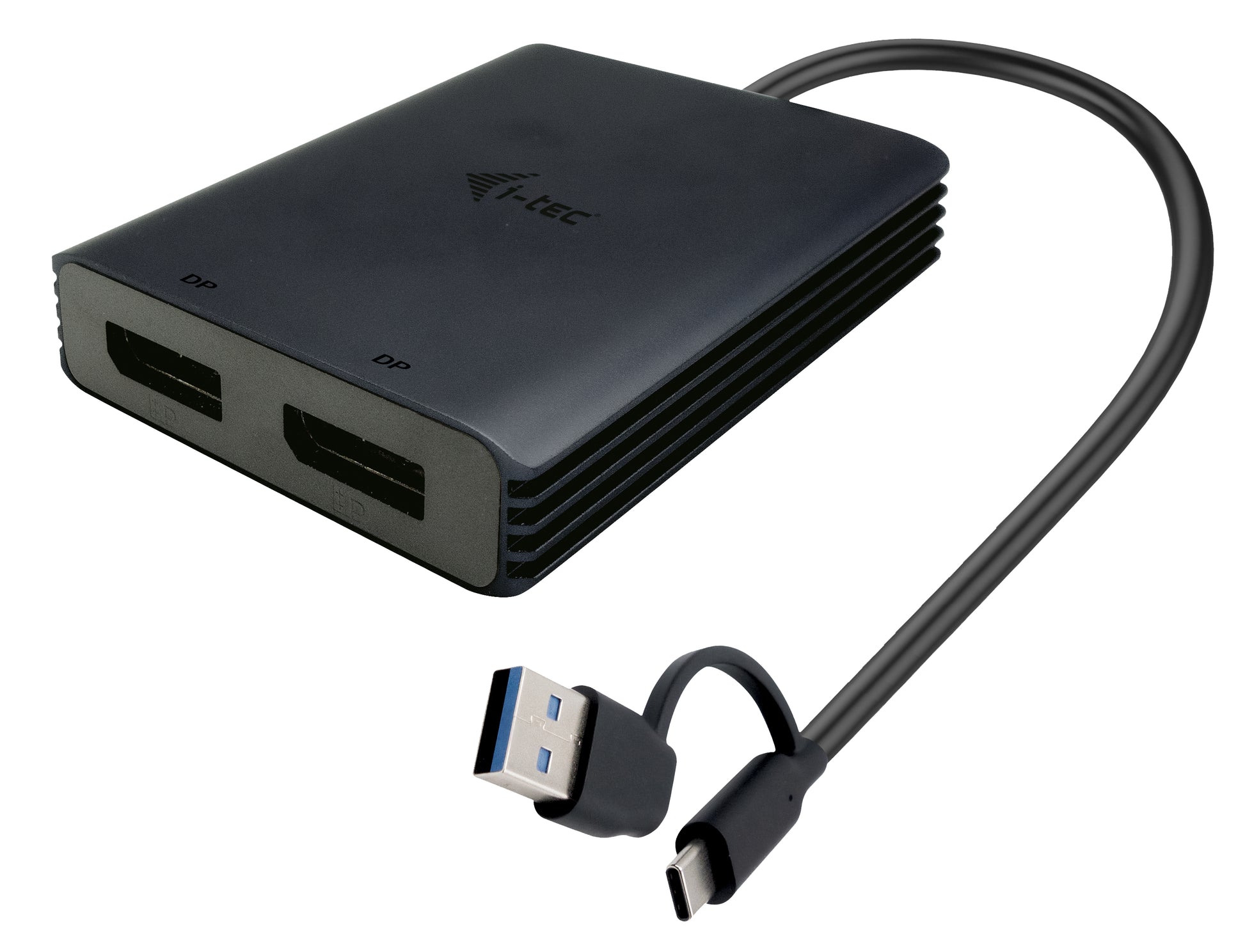 i-tec USB-A/USB-C Multiport-Adapter – 2× DisplayPort, 2× 4K, DisplayLink Chip, 6950