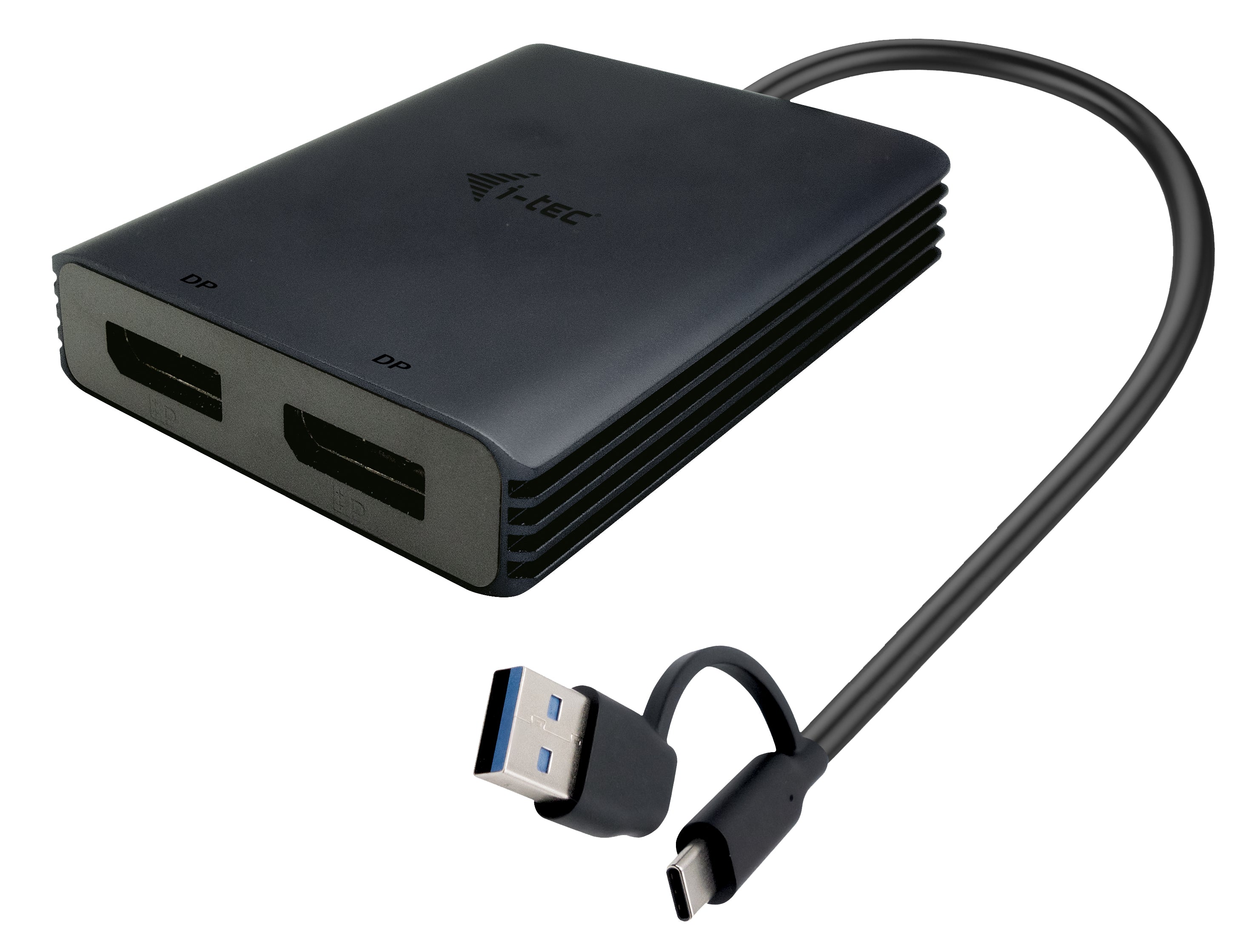 i-tec USB-A/USB-C Multiport-Adapter – 2× DisplayPort, 2× 4K, DisplayLink Chip, 6950