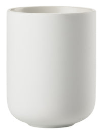 Zone Denmark Zahnbürstenhalter Sensu – Steingut, 7,4×7,4×9,5 cm, Weiss