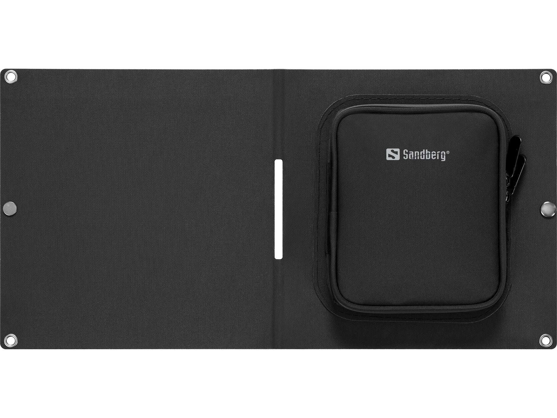 Sandberg 421-42 Solarpanel-Ladegerät 15 W – USB-C×1, USB-A×1 – IP67 – für Universalgeräte – schwarz