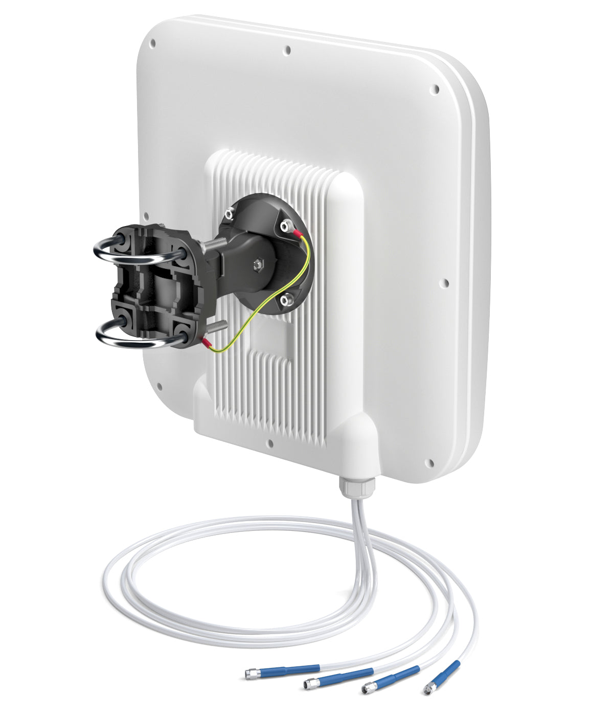 QuWireless QuSector 15V-35-4 – Richtantenne, 2,4–2,5 / 5–7,125 GHz, 15 dBi, RP-SMA, IP67, Decke/Wand, Weiss