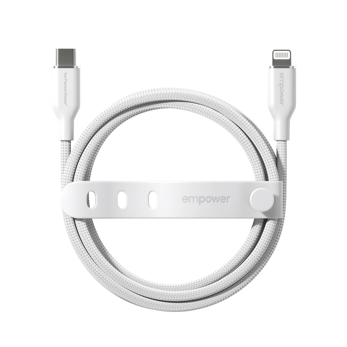 PanzerGlass Daten- & Ladekabel – USB-C auf Lightning 1,2 m, MFi zertifiziert, PD 60 W, Weiss – für iPhone/iPad