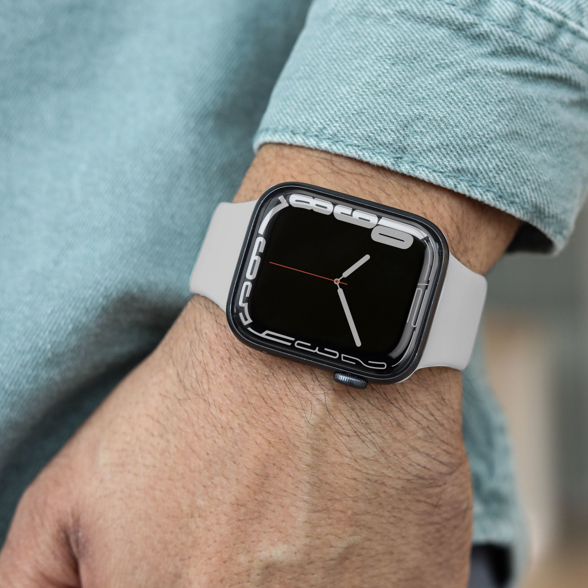 Vonmählen Solo Loop 2 – Armband – für Apple Watch (diverse Grössen: 42, 44, 45, 49 mm), Hellgrau, Grösse S