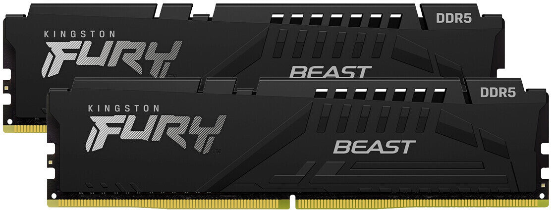 Kingston Technology Kingston FURY Beast – DDR5 Arbeitsspeicher – 128 GB (2×64 GB), 5600 MT/s, CL40, 288-Pin DIMM, Schwarz