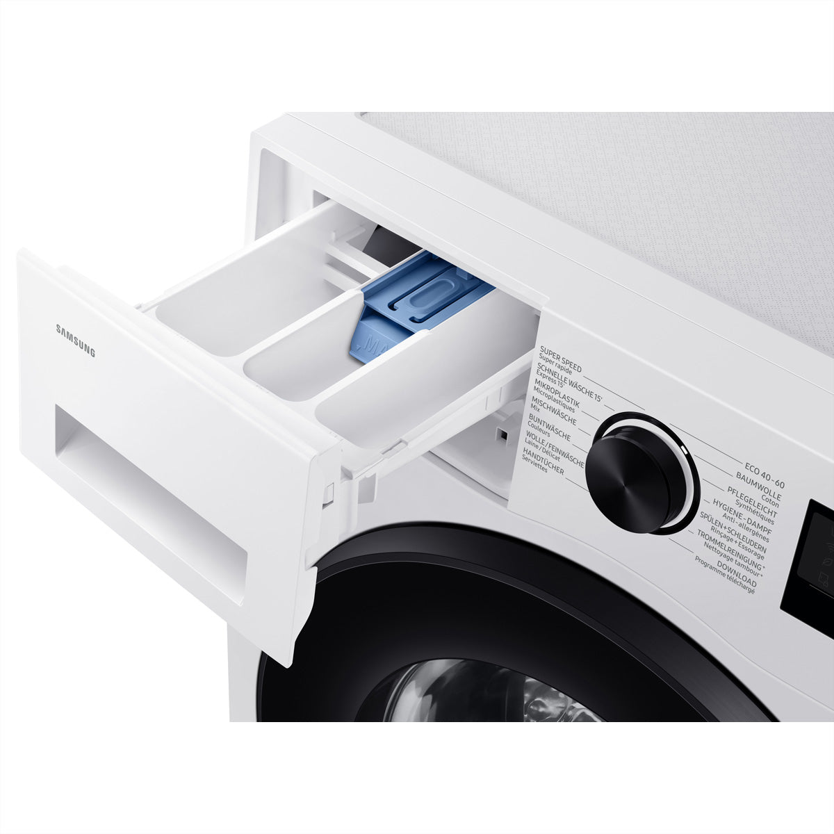 Samsung Waschmaschine WW5100 Slim – 60 × 85 × 47 cm, weiss, 8 kg, 1200 U/min, wifi-gesteuert