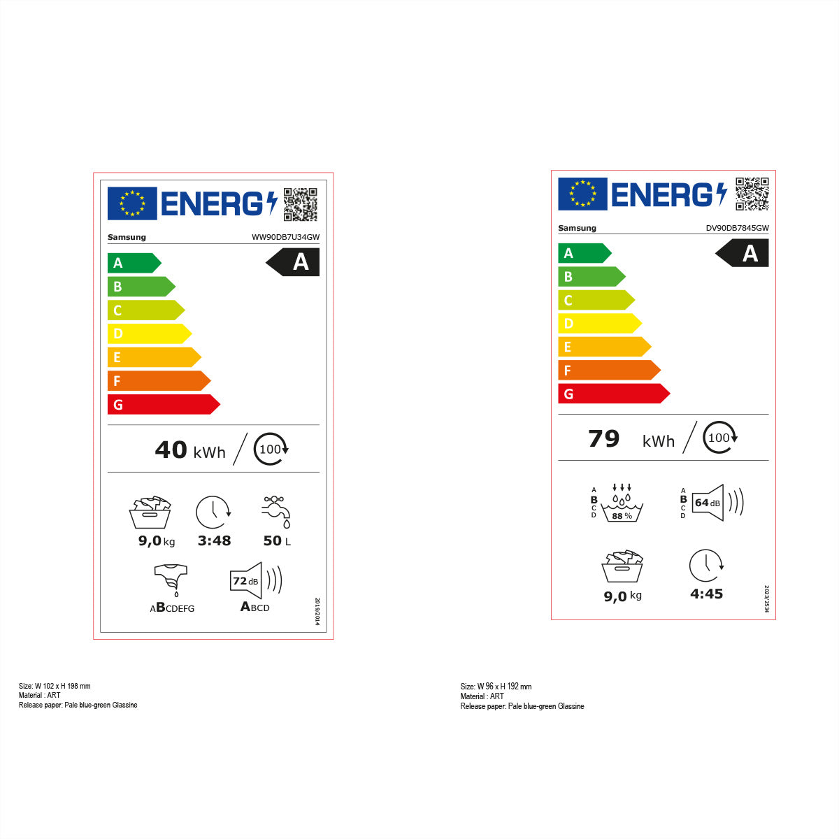 Samsung Waschturm WW90DB7U34GWU5_DV90DB7845GWU5_SKK-SSW – 9/9 kg, Wärmepumpe & AI Ecobubble – Weiss