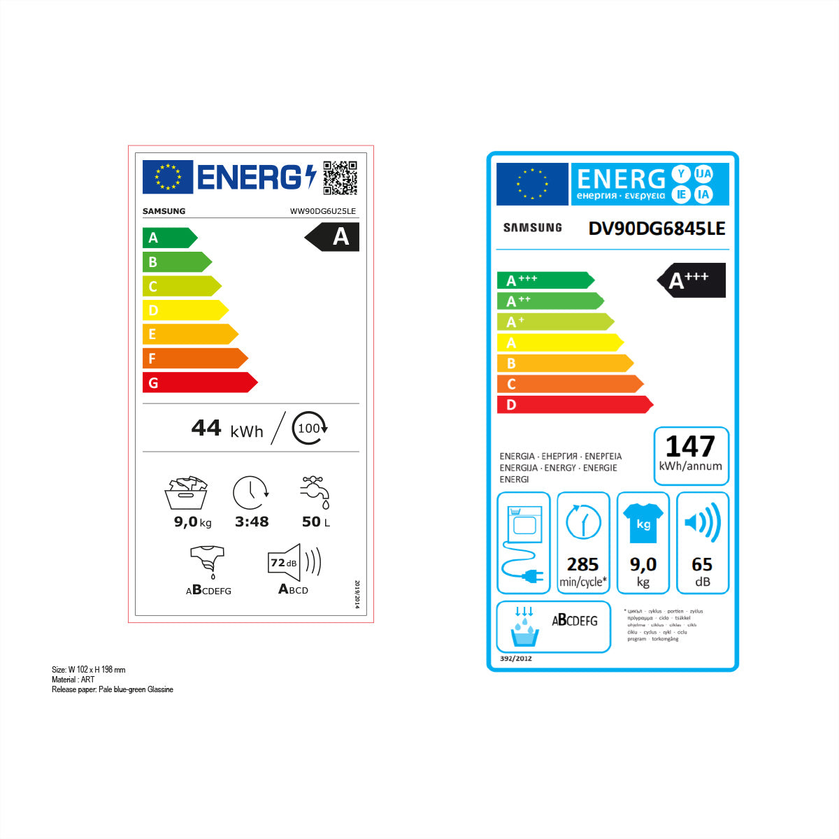 Samsung Waschturm WW90DG6U25LEU5_DV90DG6845LEU5 – weiss, Metall, 60 × 168 × 58 cm, 9 kg/9 kg