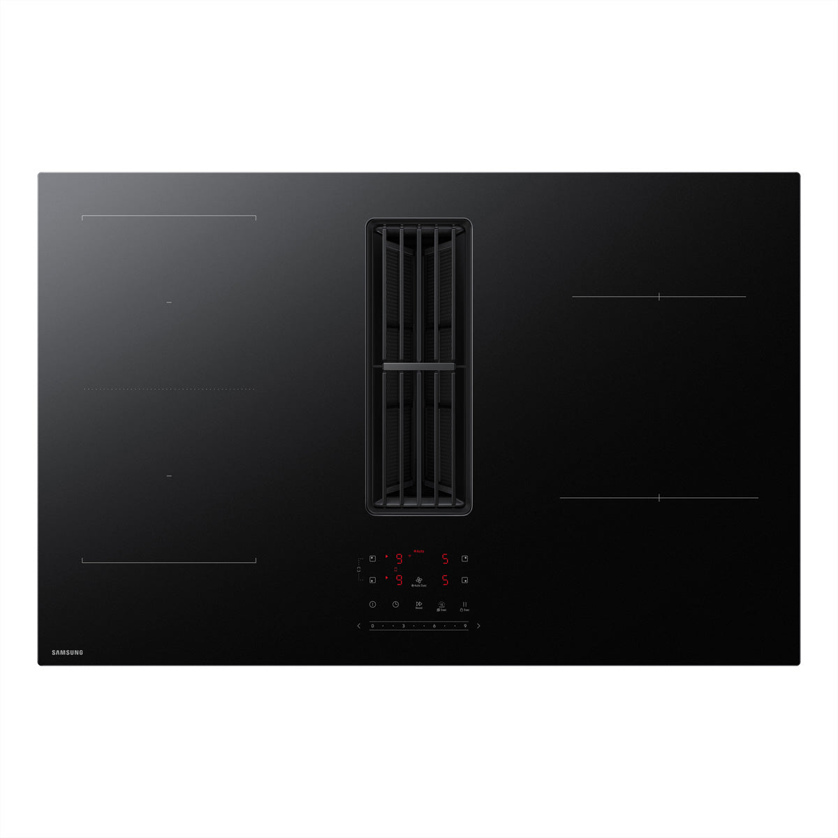 Samsung Kochfeld mit integriertem Dunstabzug CC90H84JADUR – 80 cm, FlexZone, 720 m³/h – Schwarz