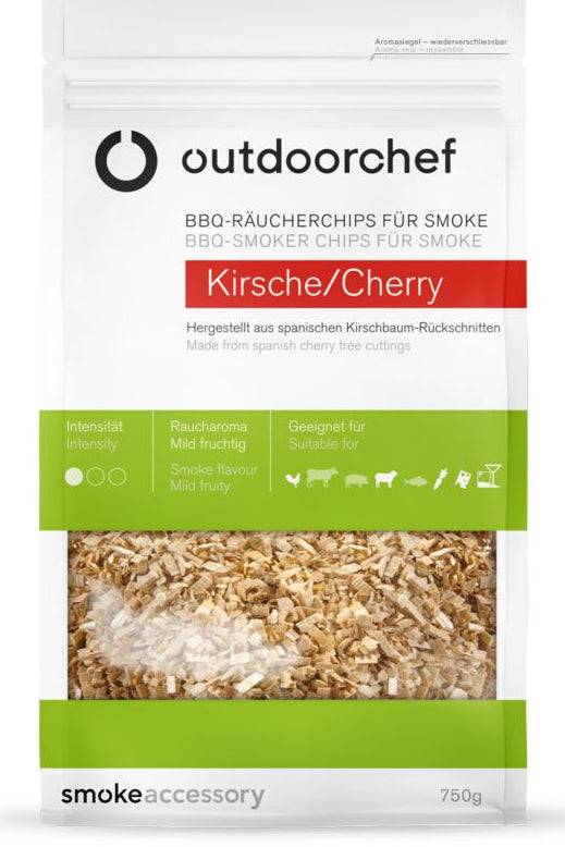 OUTDOORCHEF Räucherchips Kirsche – für Smoke, Holz