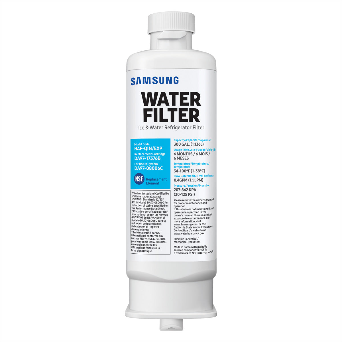 Samsung Wasserfilterkartusche Food-Center HAF-QIN/EXP – für RF65A967ESR, 1135,62 l