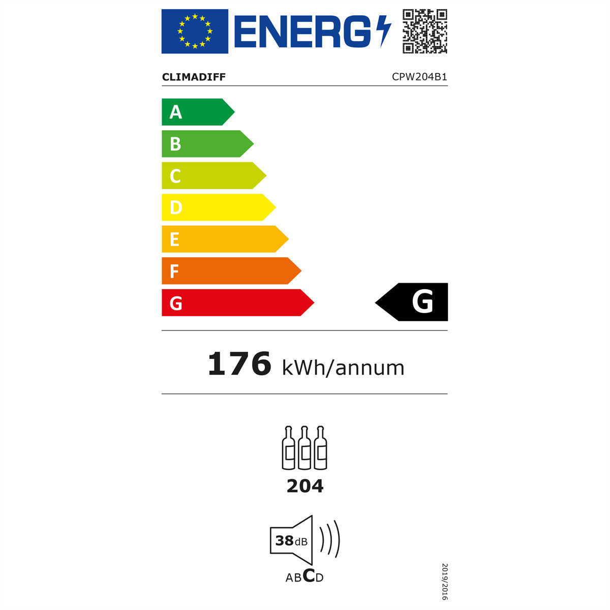 Climadiff Weinkühlschrank RESERVE275F – 387 l, Kompressor, Energieeffizienzklasse F, 38 dB