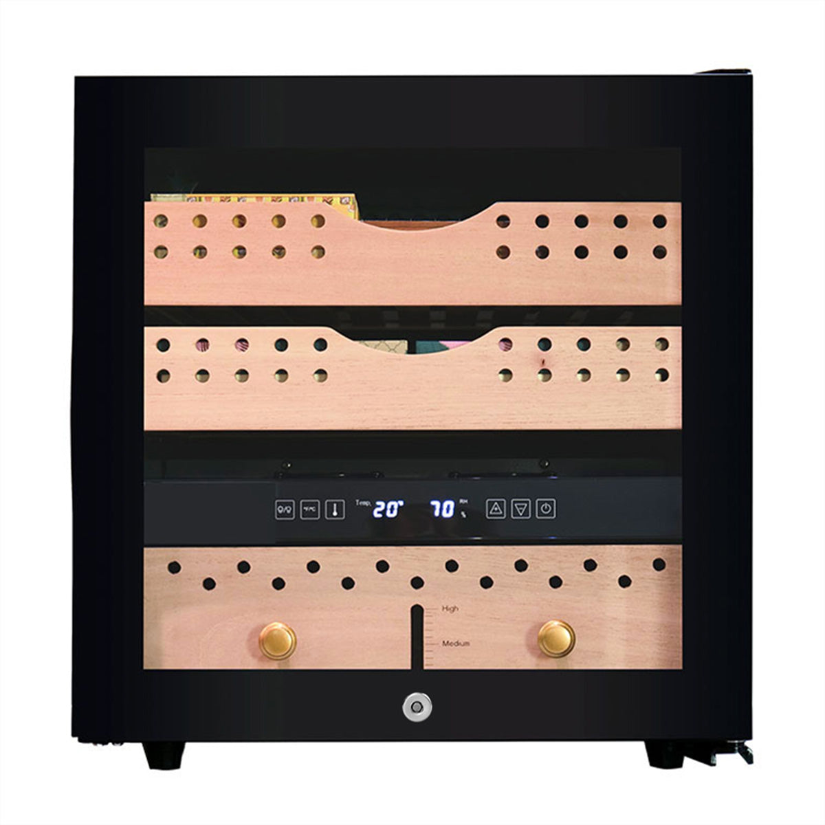 La Sommelière Zigarren-Humidor CIG260 – 32 l, Energieeffizienzklasse E, 37 dB, Schwarz