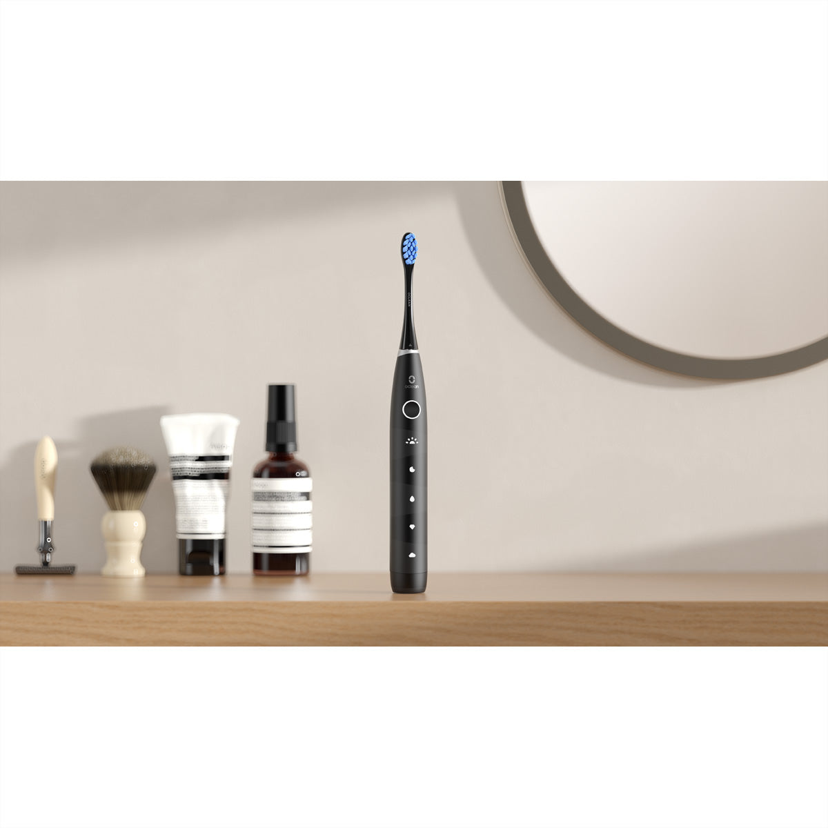Oclean Schallzahnbürste Flow S – 5 Betriebsstufen, Akkubetrieb – Schwarz