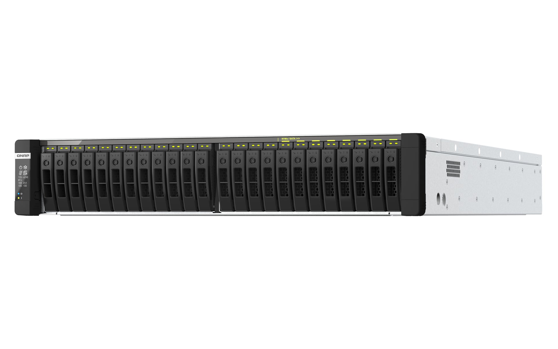 QNAP TDS-h2489FU-4314-256G Speichergerät – U.2 NVMe, PCIe Gen4, 24 Einschübe, 256 GB RDIMM ECC DDR4