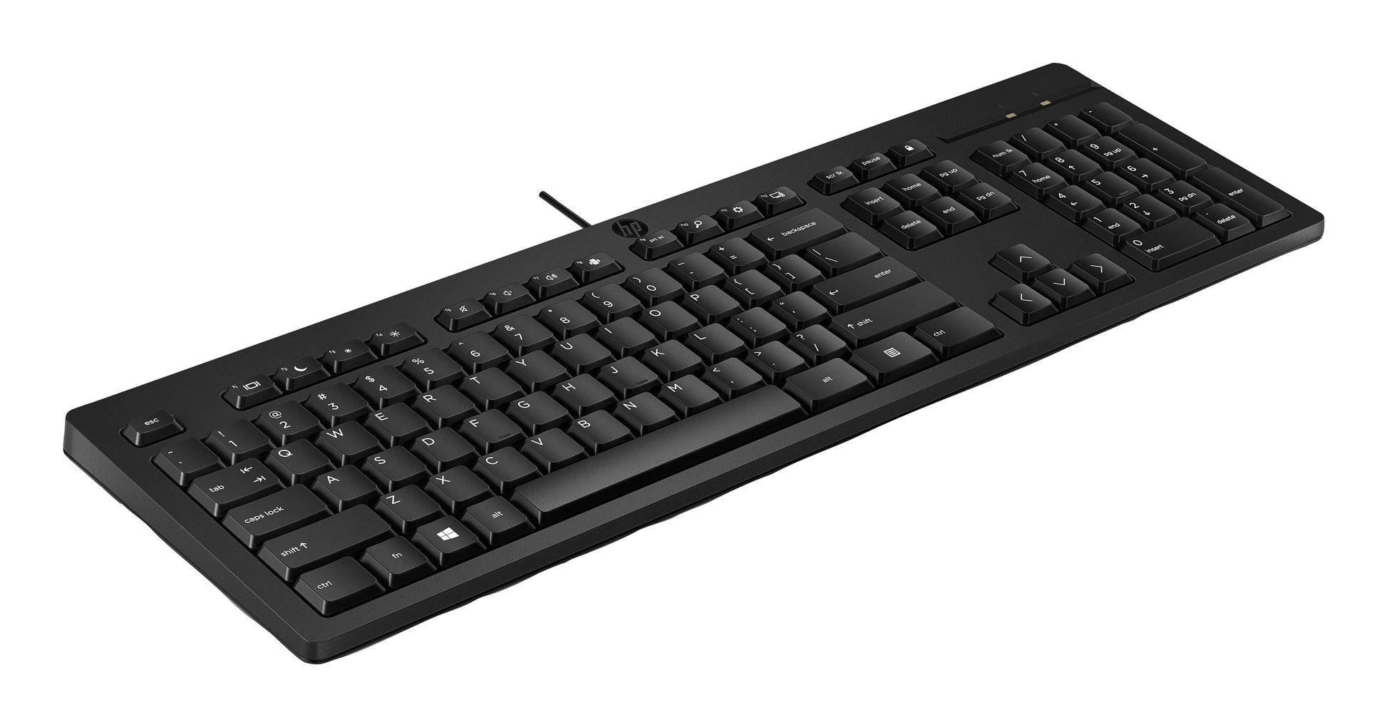HP 125 – Tastatur – kabelgebunden, USB-A – schwarz – für PCs mit USB-A-Anschluss
