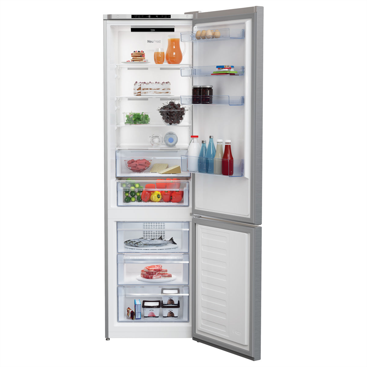 Beko Kühl-Gefrier-Kombination KG366I40XBC – 324 l, 230 V, Kompressor, Energieeffizienzklasse E
