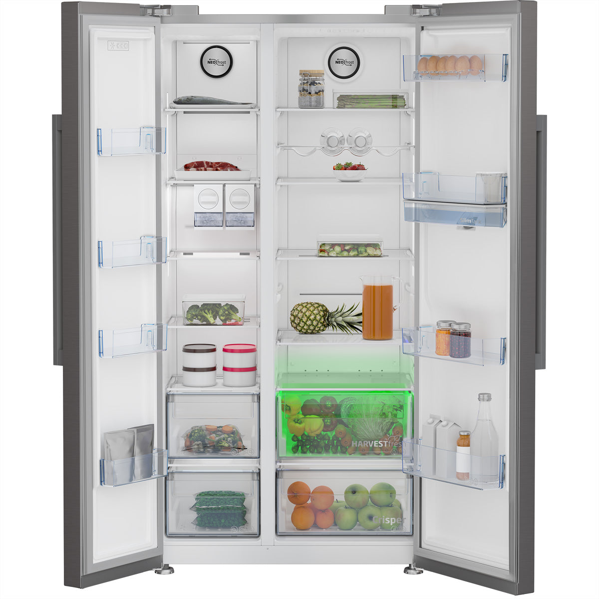 Beko Side-by-Side GN163242XBCHN – 554 l, 230 V, Energieeffizienzklasse E, 38 dB