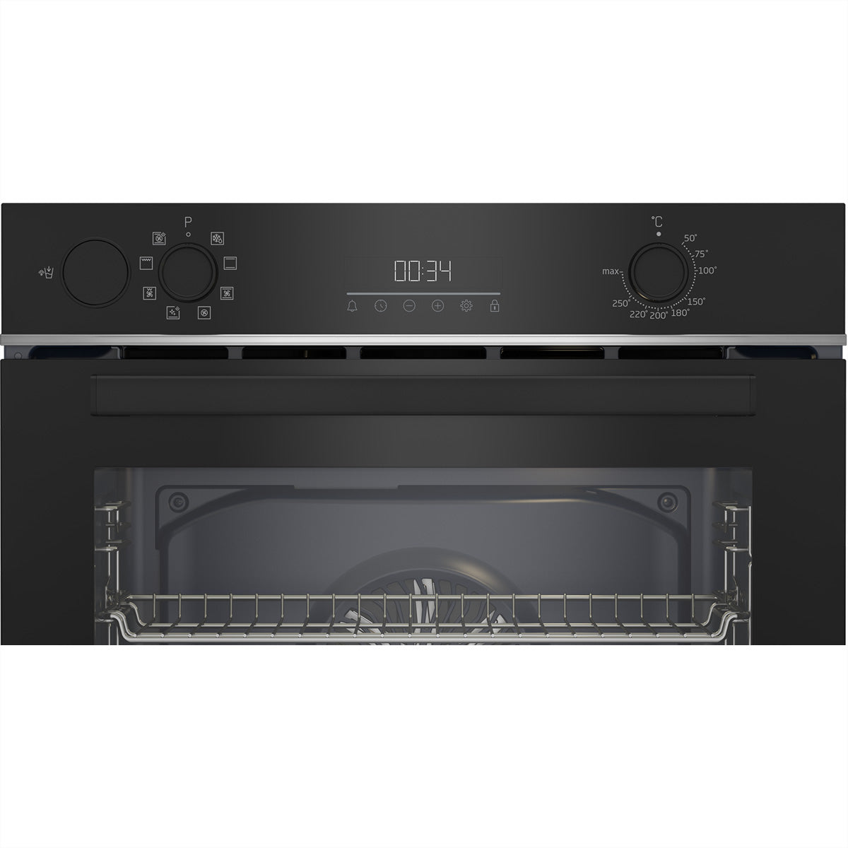 Beko Einbau-Ofen BBIS143N0B – 72 l, Grill & Heissluft, Selbstreinigend – silber