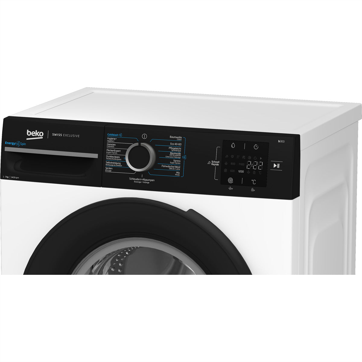 Beko Waschmaschine WM207 – 7 kg, 1351 U/min, Energieeffizienzklasse A – weiss