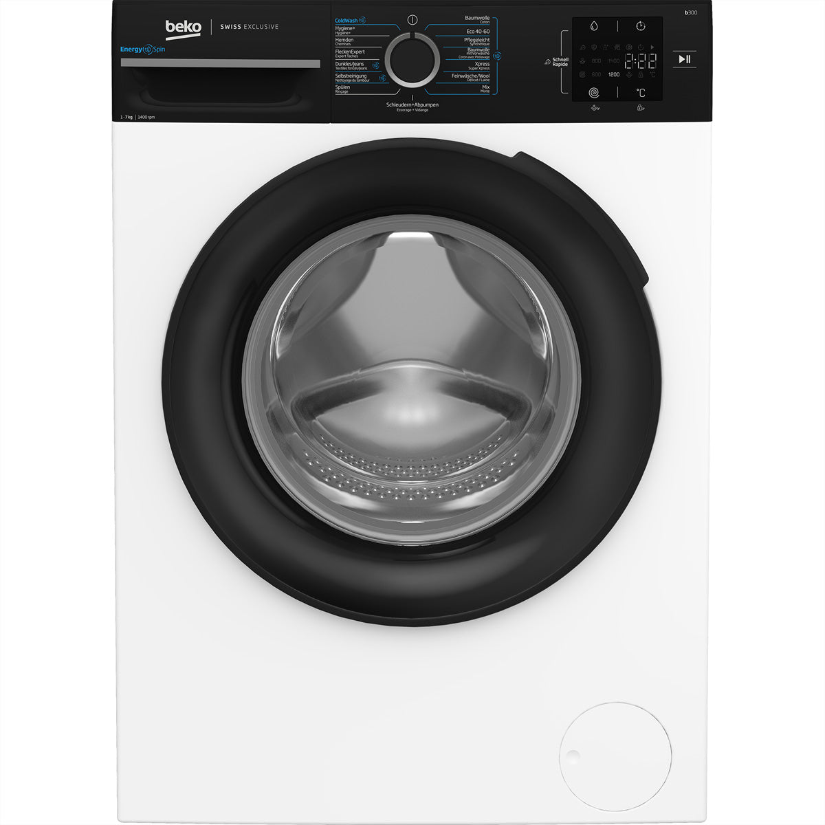 Beko Waschmaschine WM207 – 7 kg, 1351 U/min, Energieeffizienzklasse A – weiss