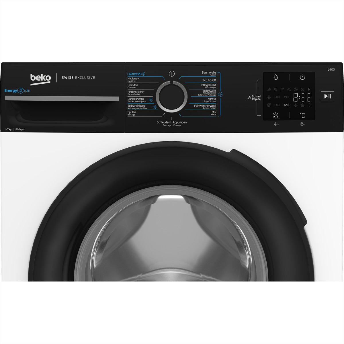 Beko Waschmaschine WM207 – 7 kg, 1351 U/min, Energieeffizienzklasse A – weiss