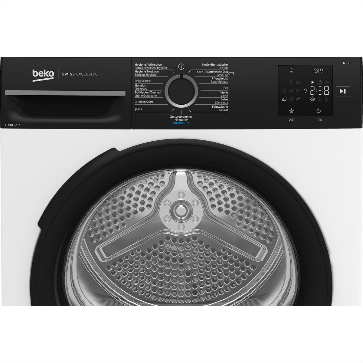 Beko Wäschetrockner TR709 – 9 kg, Wärmepumpe, Energieklasse A – Weiss/Schwarz