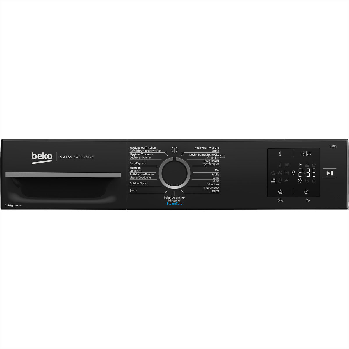 Beko Wäschetrockner TR709 – 9 kg, Wärmepumpe, Energieklasse A – Weiss/Schwarz