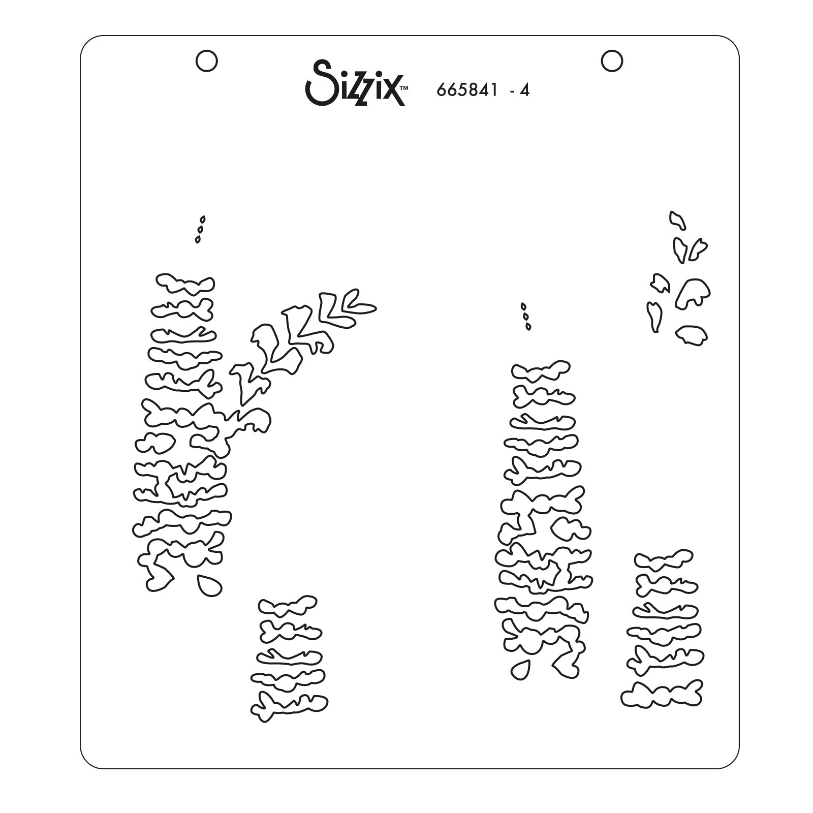 Sizzix Schablone – Wildblumen – 150 × 150 mm