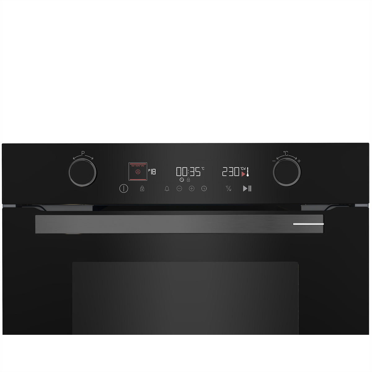 Grundig Einbau-Mikrowelle GEKW12300B – 48 l, Grill & Heissluft – Schwarz