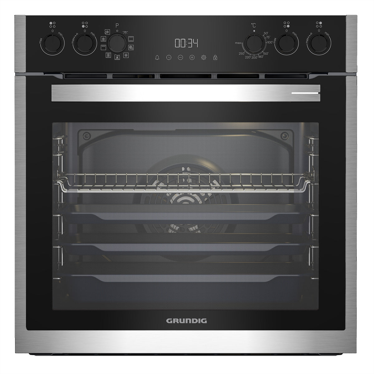 Grundig Ofen GEBM12100B – 72 l, 59,4 × 56,7 × 59,5 cm, Schwarz