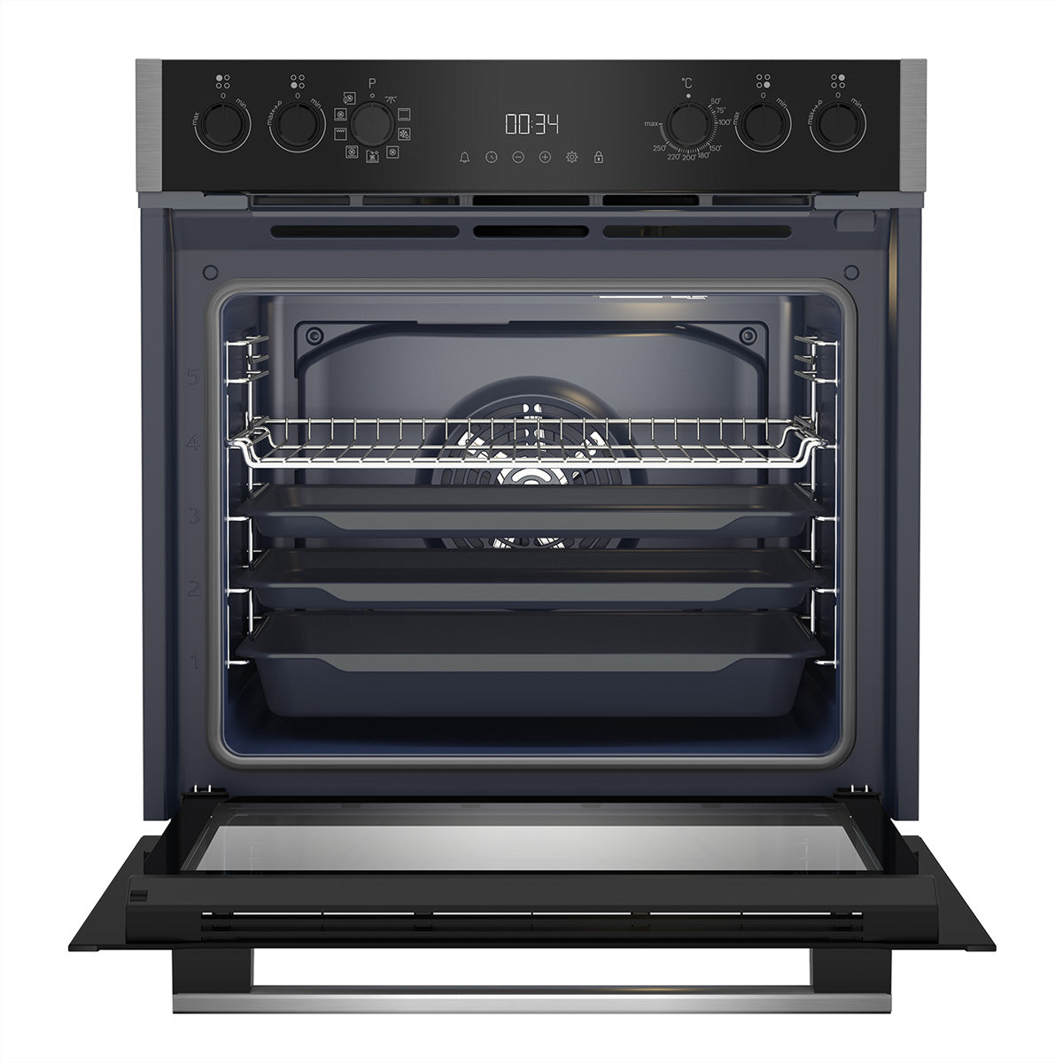 Grundig Ofen GEBM12100B – 72 l, 59,4 × 56,7 × 59,5 cm, Schwarz
