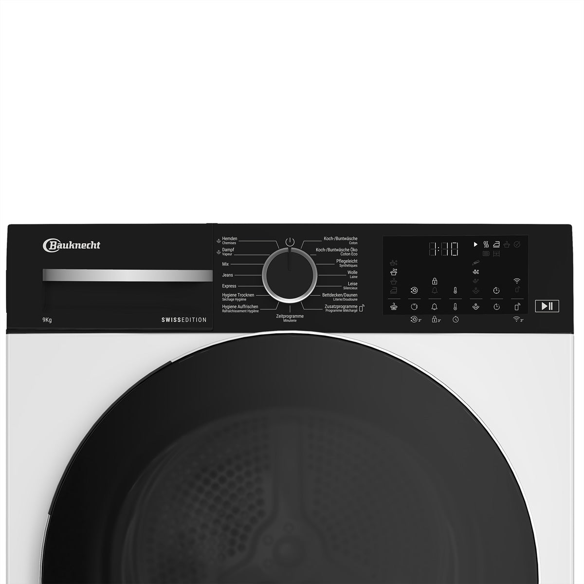Bauknecht Wäschetrockner BKTR8109 – 9 kg, Energieklasse B, 107,6 kWh/100 Zyklen, Edelstahltrommel – Weiss