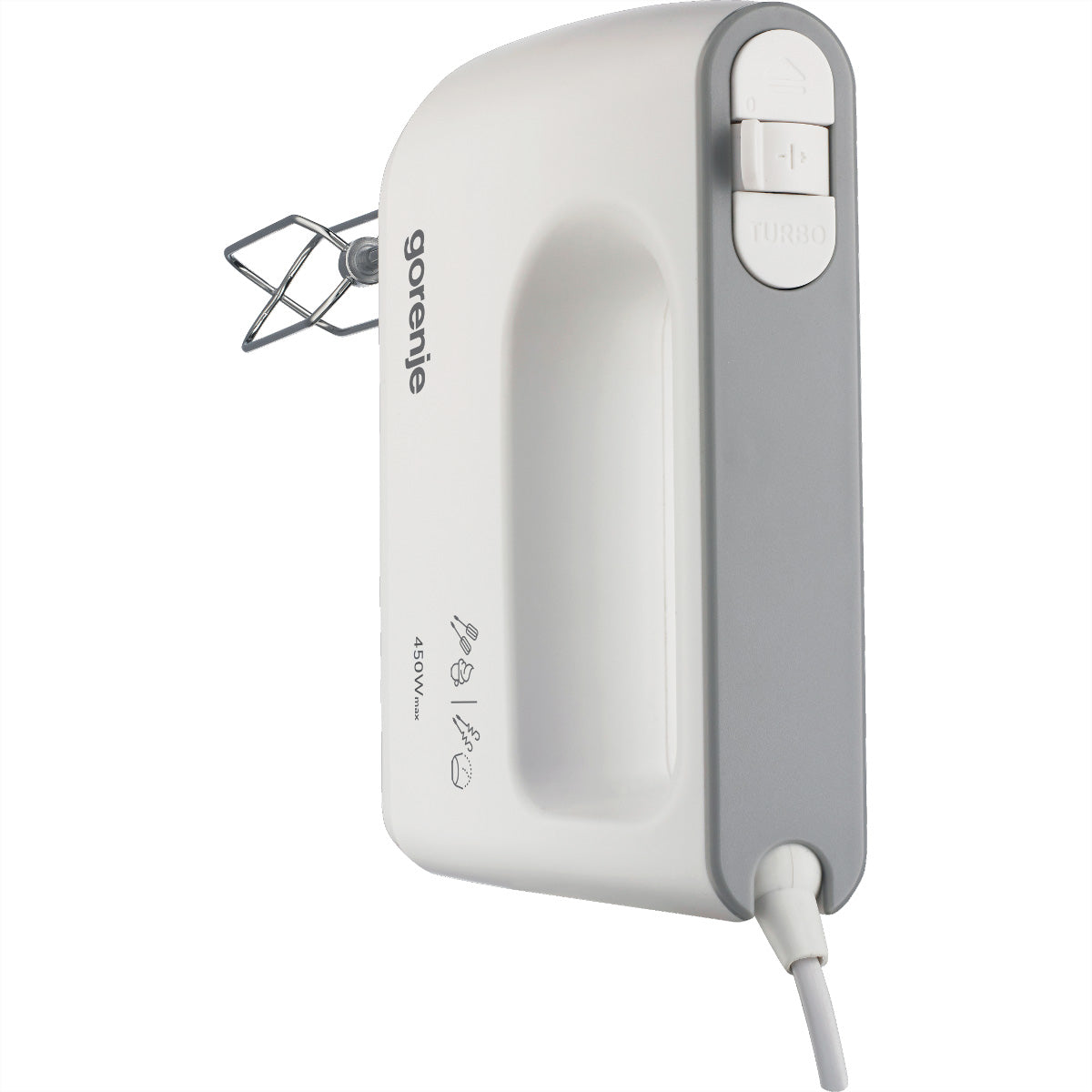 Gorenje Handmixer M420CW – 450 W, 5 Stufen, Turbotaste – Weiss