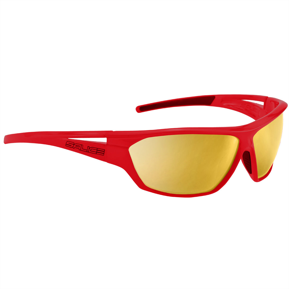 Salice Occhiali Schutzbrille – Gelbe Gläser, 100 % UV-Schutz (UVA/UVB), Roter Rahmen