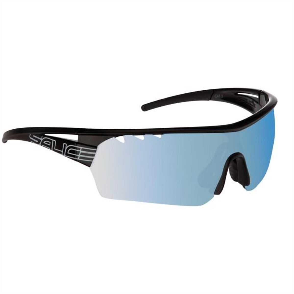 Salice Occhiali Schutzbrille 006RWX – Blaue Gläser, 100 % UV-Schutz, Schwarzer Rahmen