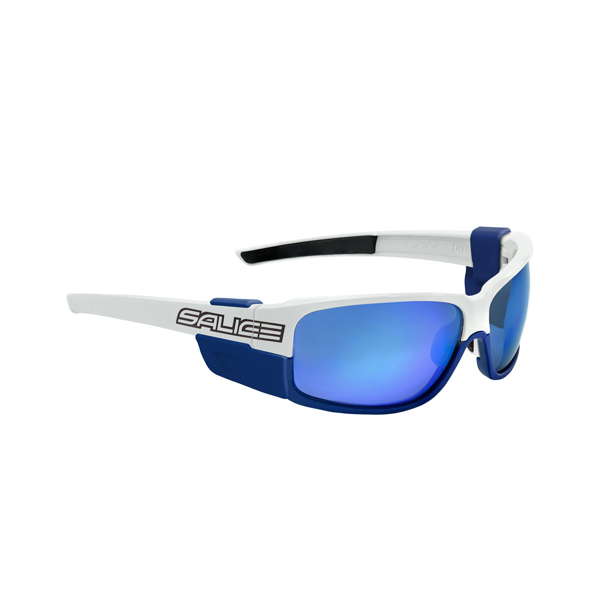 Salice occhiali Salice – Sportbrille 015RW – Kategorie 3, 100% UV-Schutz, Polycarbonat-Gläser – Weiss/Blau – Acetat