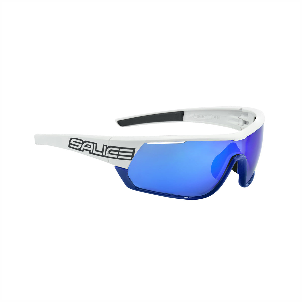 Salice occhiali Salice – Sportbrille 016RW – 100% UV-Schutz, Kat. 3, wechselbare Gläser – Weiss/Blau, Acetat