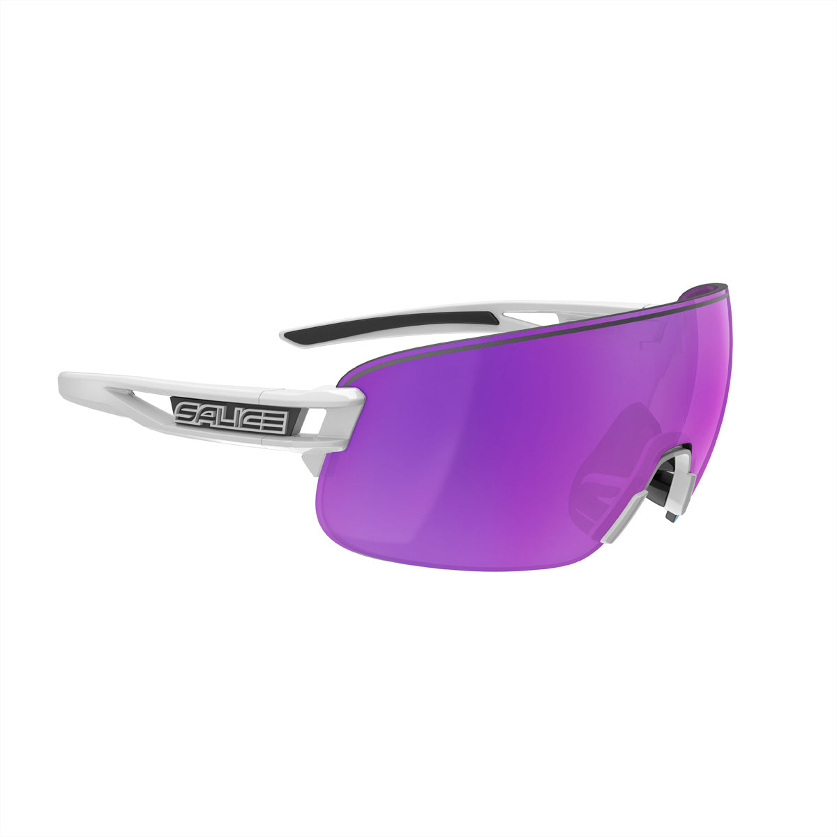 Salice Occhiali Schutzbrille 021RW – Gläser Violett, 100% UV-Schutz, Rahmen Weiss