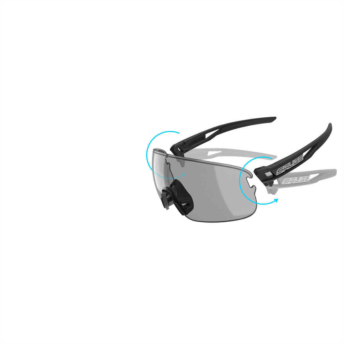 Salice Occhiali Schutzbrille – Schwarze Gläser, 100 % UV-Schutz