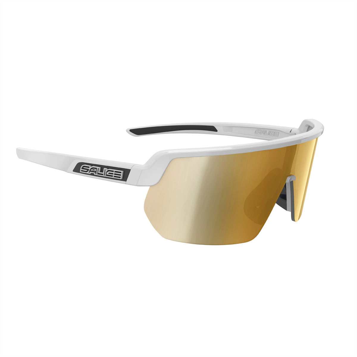 Salice Occhiali Schutzbrille 023RWX – Goldene Gläser, 100 % UV-Schutz, Weiss Rahmen